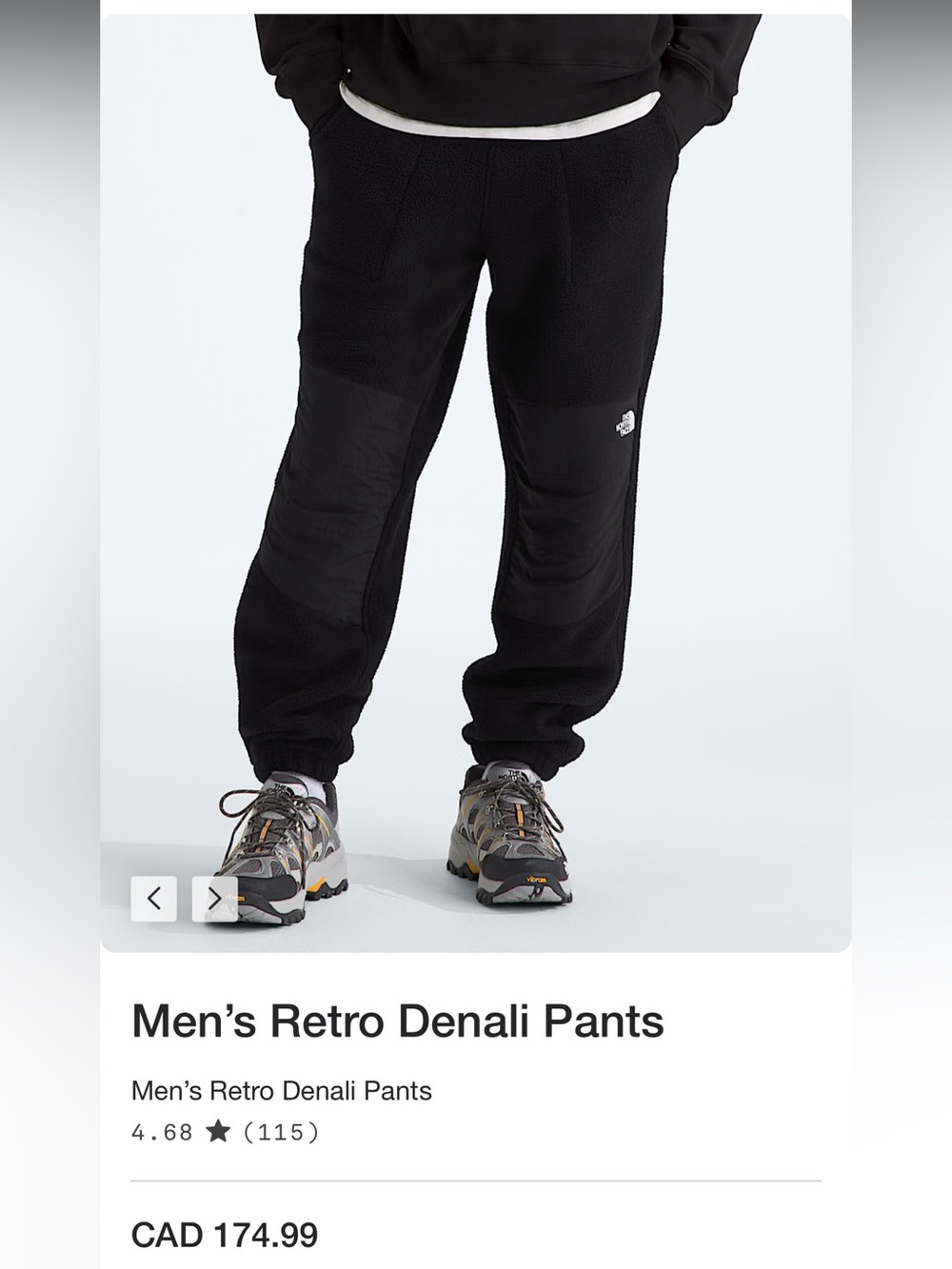 The North Face Men’s Retro Denali Joggers - Black